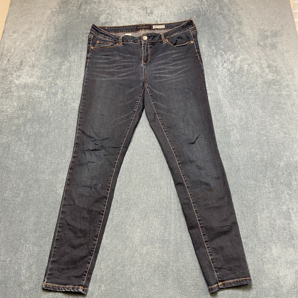 Aeropostale Jegging Jeans Womens 14 Black Denim Cotton Stretch 5 Pocket Zip Fly